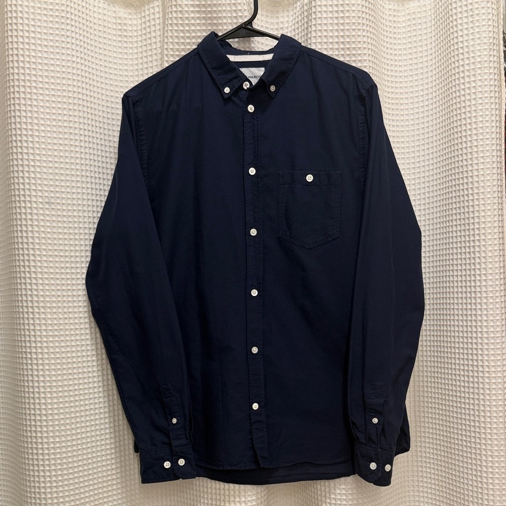 Norse Projects Navy Button-Down - Medium